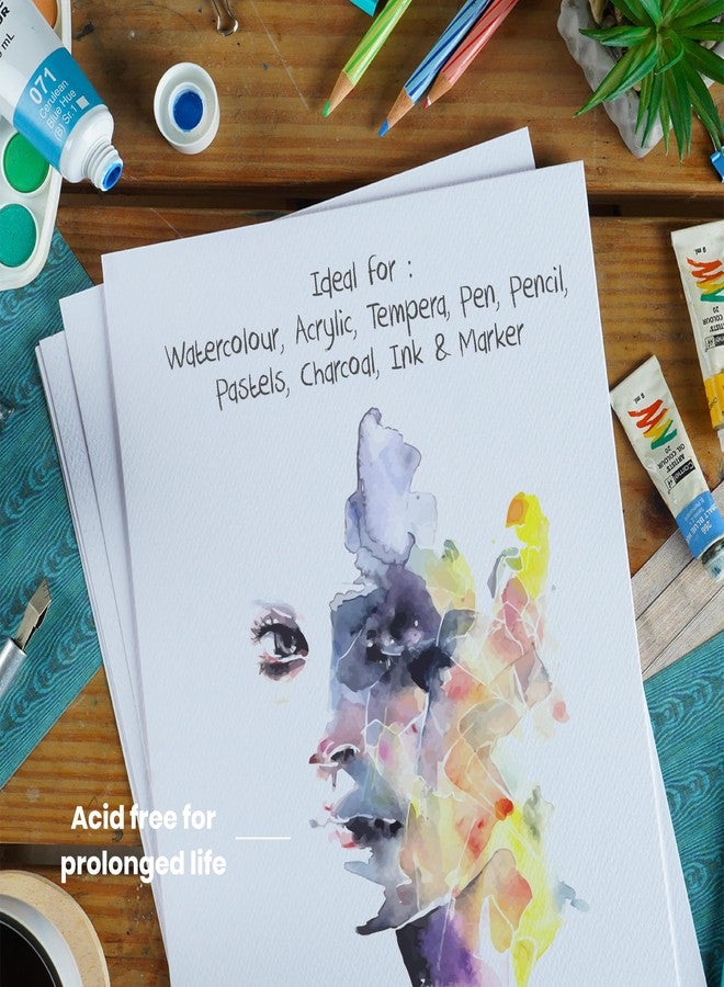 Scholar Mixed Media Paper | 250 GSM Cold Pressed Medium Grain | 20 Loose Sheets | Premium Artist Paper for Watercolour, Acrylic, Ink, Pencil & Mixed Media Art Practice (A5) (MML2) - Image 4